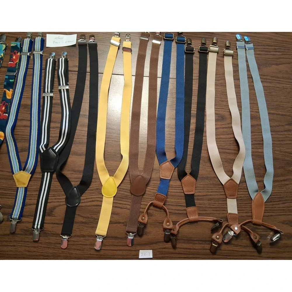 Lot of 10 Suspenders Baby Toddler Adjustable All 22